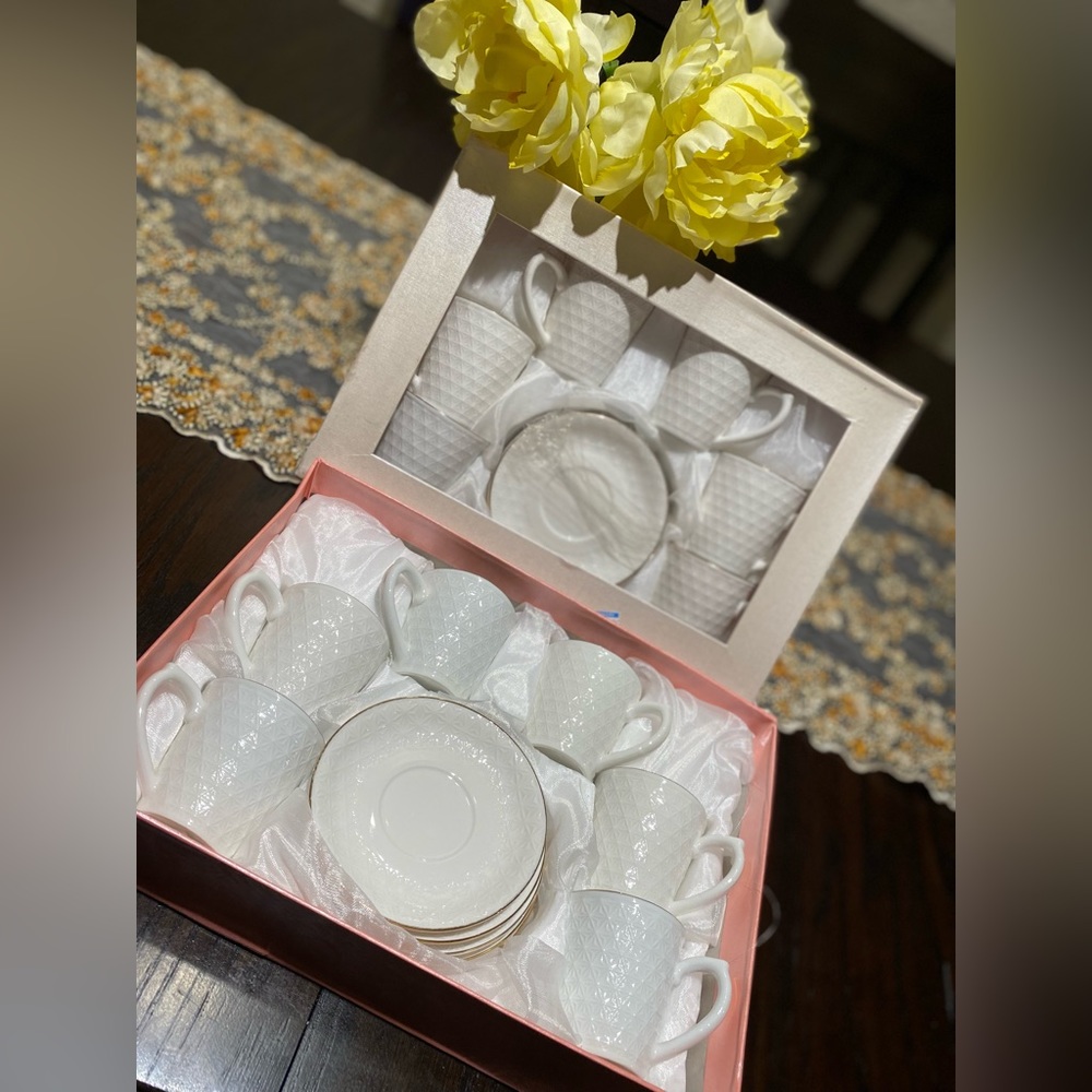 2 sets of Turkish coffee tea cups